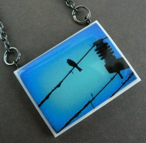 Polymer Clay - Blue on a Wire