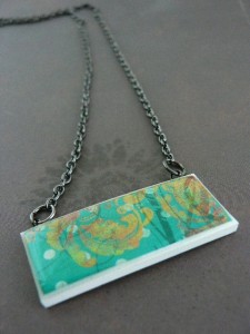 Polymer Clay - Green Abstract