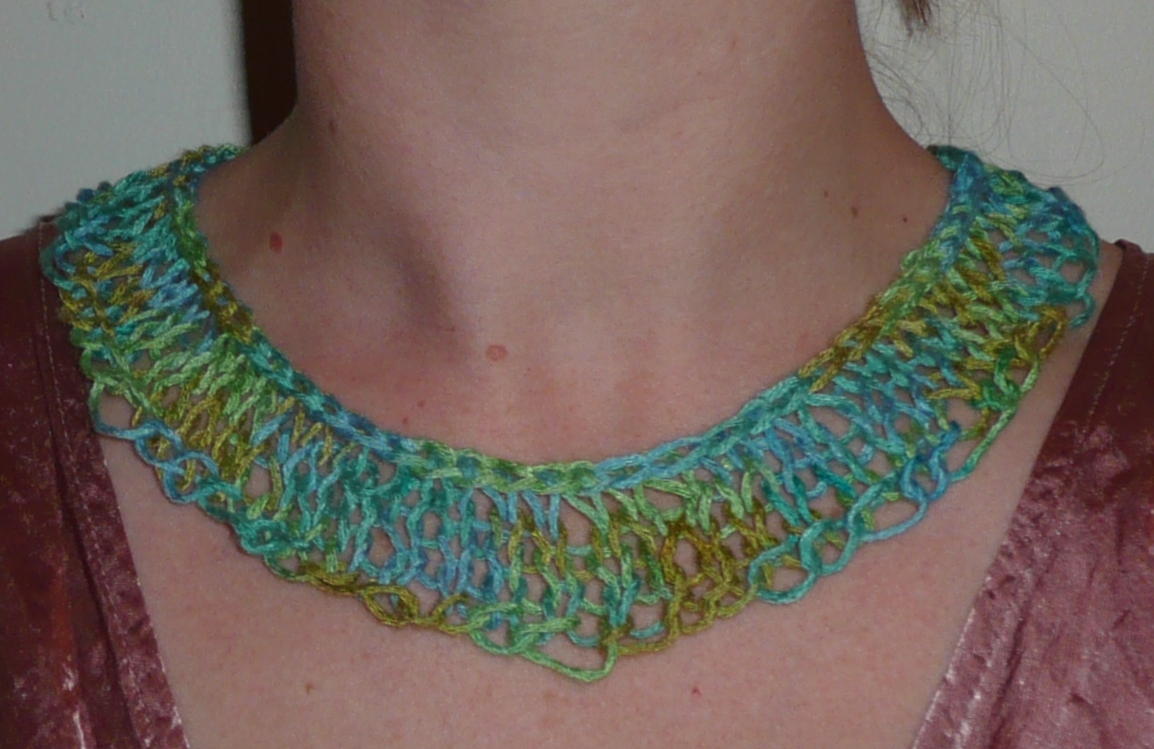 Sea Foam Knitted Necklace