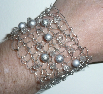 Silver Knitted Bracelet